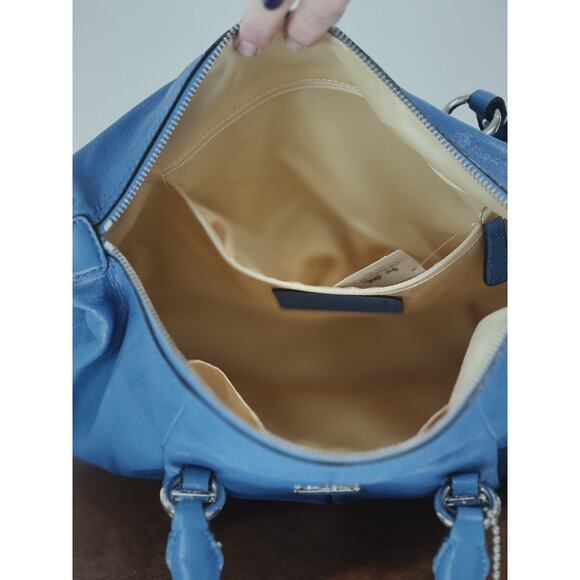 NWT COACH $358 Juliet Leather Satchel Handbag Cobalt Blue B-1376-21222 #00010 - Picture 5 of 6